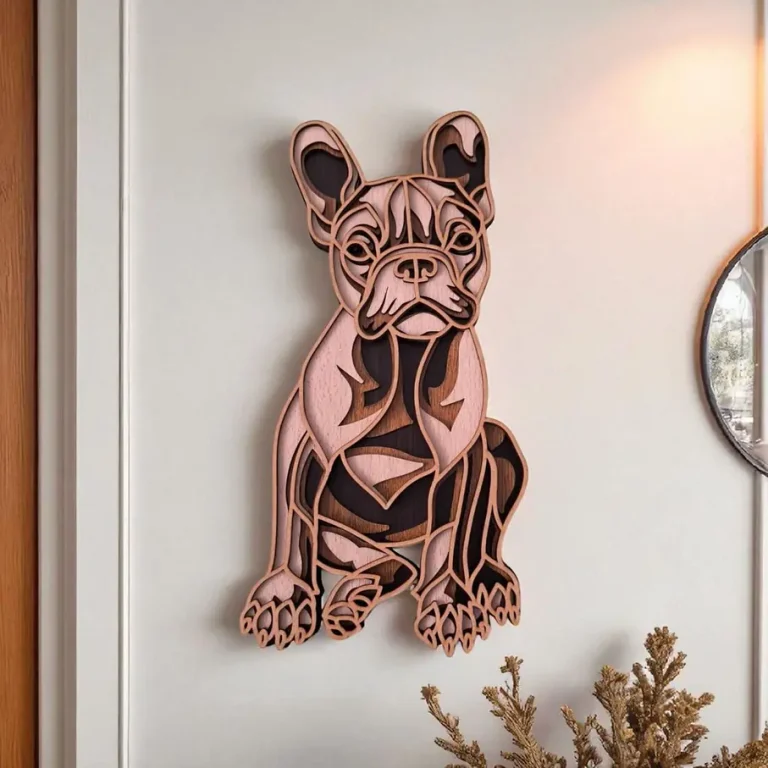 Loví Personalizaciones - Bulldog Francés Decorativo en Capas Arte Moderno para tu Hogar
