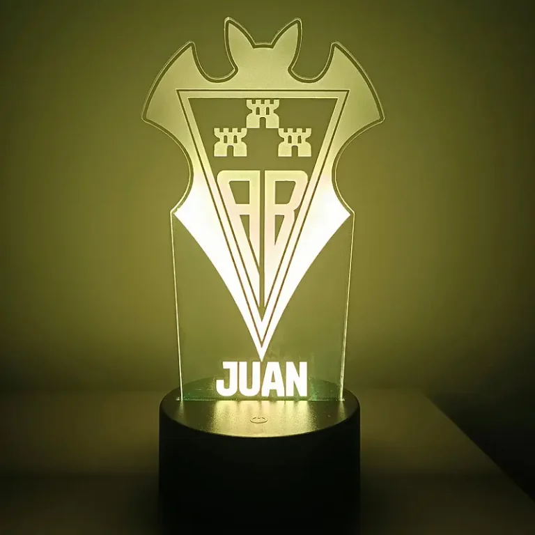 Loví Personalizaciones - Lámpara Led Acrílico Multicolor Personalizada Escudo de Albacete Balompié