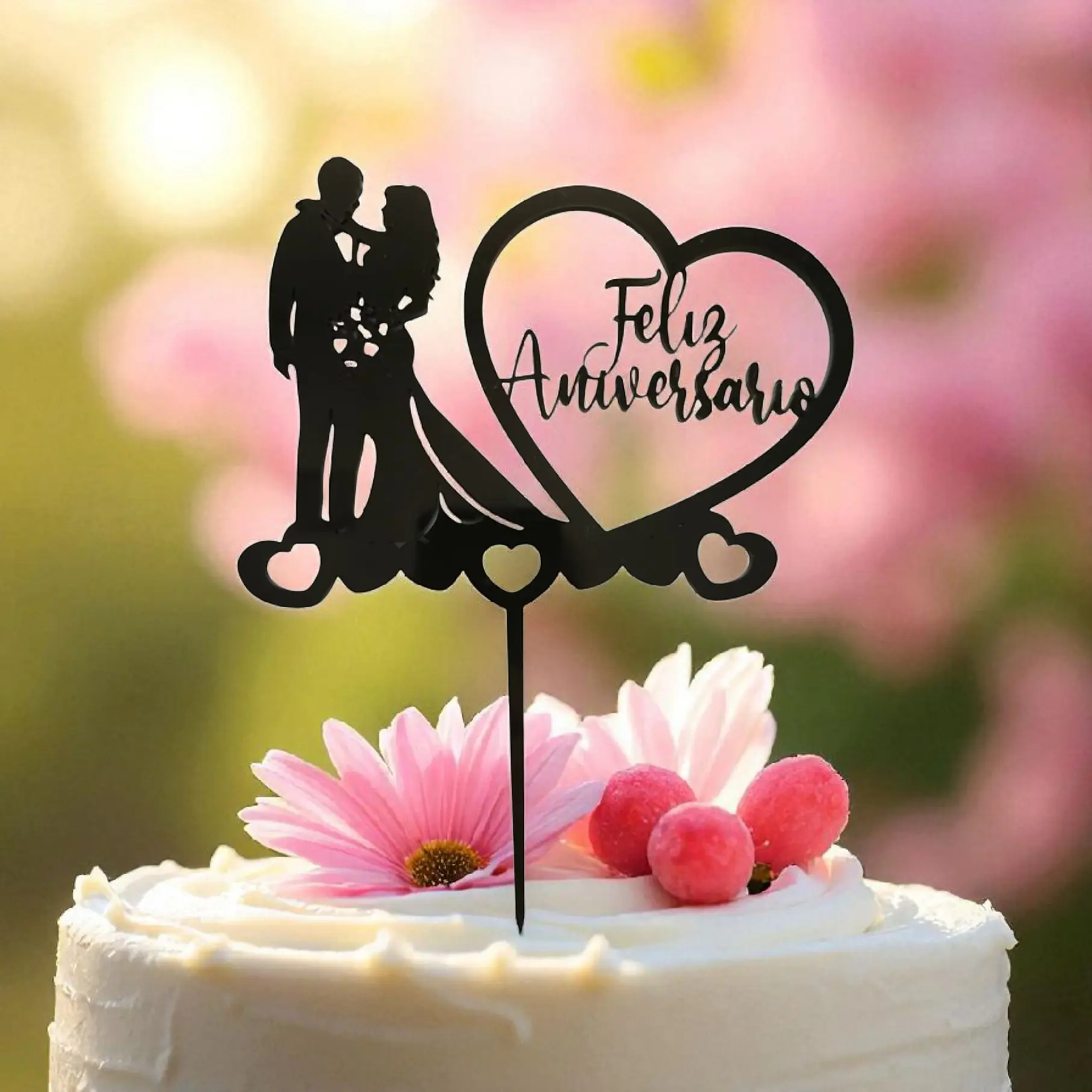Loví Personalizaciones - Topper de Acrílico Feliz Aniversario